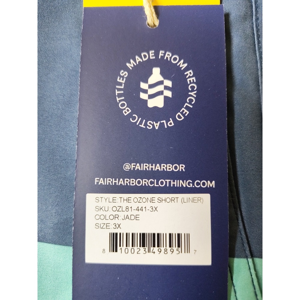 Fair Harbor Ozone Short Lined Jade Size 3X New With Tags - Picture 9 of 14